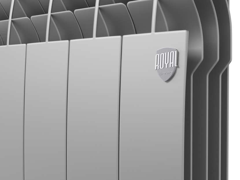Биметаллический радиатор отопления Royal Thermo BiLiner 500 VR 12 секций Silver Satin