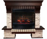 Каминокомплект Interflame Экстер сланец темный дуб с очагом Panoramic 25-30 LED FX 3D