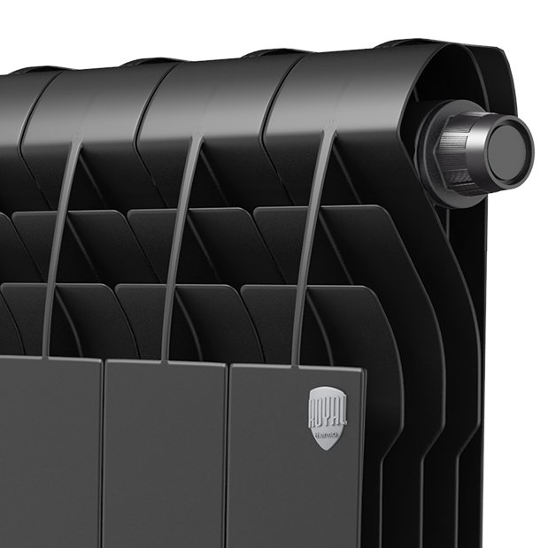 Биметаллический радиатор отопления Royal Thermo BiLiner 350 V 4 секции Noir Sable