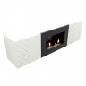 Тумба с биокамином Firelight BFP/P-1400V белый+набор керамических дров береза