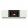Тумба с биокамином Firelight BFP/P-1400V белый+набор керамических дров береза
