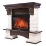 Каминокомплект Firelight Forte Forte 25S с очагом Electrolux EFP/P-2520LS камень белый/шпон темный дуб