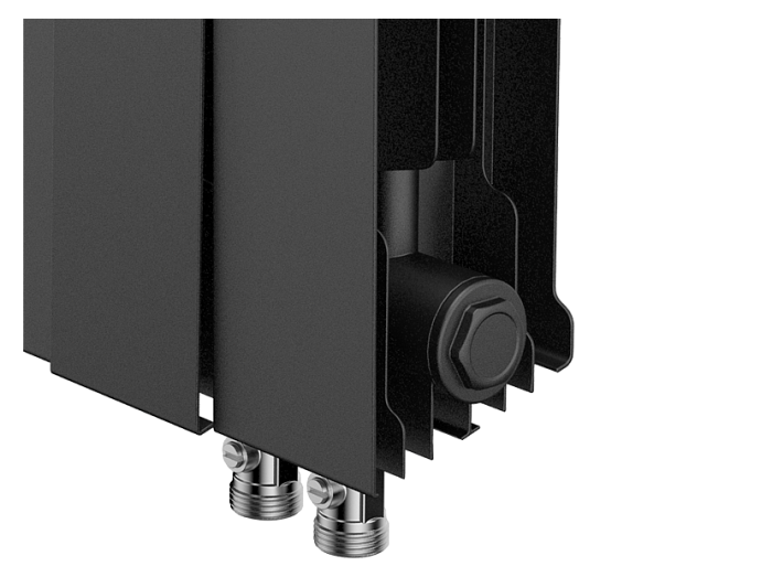 Биметаллический радиатор отопления Royal Thermo PianoForte 500 VDR80 12 секций Noir Sable