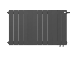 Биметаллический радиатор отопления Royal Thermo PianoForte 500 VDR80 12 секций Noir Sable