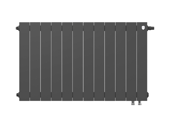 Биметаллический радиатор отопления Royal Thermo PianoForte 500 VDR80 12 секций Noir Sable