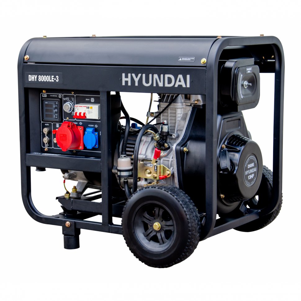 Дизельный электрогенератор Hyundai DHY 8000LE-3