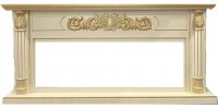 Портал Interflame Лорд бежевый с золотой патиной под очаг FreeSpace 60 LED FX QZ