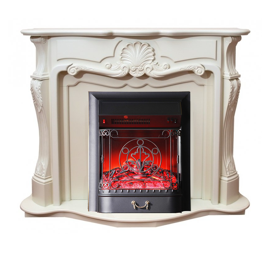 Каминокомплект Interflame Грация с очагом Majestic FX M Black белый