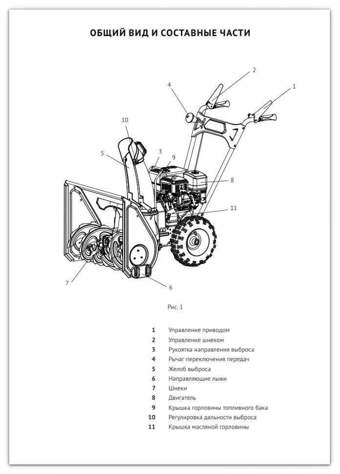 Снегоуборщик бензиновый Hyundai S 2050, 6.5 л.с.