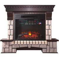 Каминокомплект Interflame Экстер темный дуб с очагом Sirius 30 LED FX Black