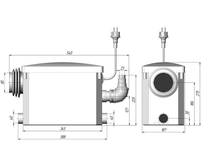 Насосная станция Unipump Sanivort 405 M