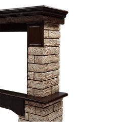 Портал Firelight Forte Wood 30 камень коричневый/шпон темный дуб