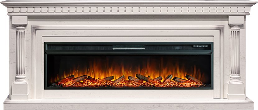 Каминокомплект Royal Flame Dallas с очагом Vision 60 LOG LED слоновая кость с патиной