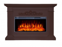 Каминокомплект InterFlame Шелтон с очагом FreeSpace 40 LED FX QZ темный дуб