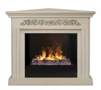 Каминокомплект RealFlame Leticia Corner 26 WT 3D Cassette 630 + Black вставка