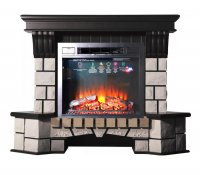 Каминокомплект Interflame Экстер угловой венге с очагом Sirius 30 LED FX Black