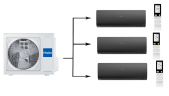 Мульти сплит-система на 3 комнаты 25+25+35 м2 Haier 2х AS25S2SF2FA-B+AS35S2SF2FA-B/3U55S2SR5FA Flexis Super Match