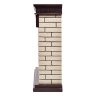Портал Firelight Bricks 25 камень бежевый/шпон темный дуб