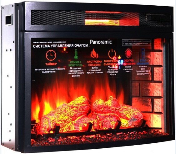 Каминокомплект Interflame Экстер сланец венге с очагом Panoramic 06 25 LED FX QZ