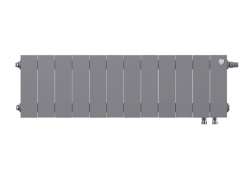 Биметаллический радиатор отопления Royal Thermo PianoForte 200 12 секций Silver Satin VDR