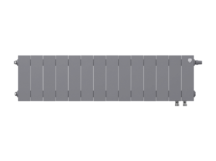 Биметаллический радиатор отопления Royal Thermo PianoForte 200 14 секций Silver Satin VDR