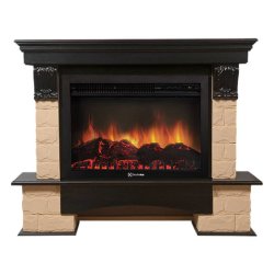 Каминокомплект Firelight Forte 30S с очагом Electrolux EFP/P-3020LS камень бежевый/шпон темный дуб