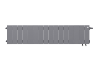 Биметаллический радиатор отопления Royal Thermo PianoForte 200 16 секций Silver Satin VDR