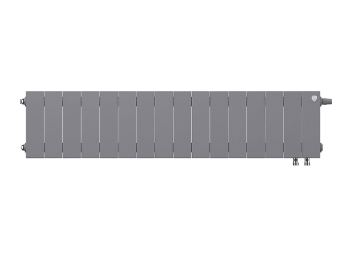 Биметаллический радиатор отопления Royal Thermo PianoForte 200 16 секций Silver Satin VDR